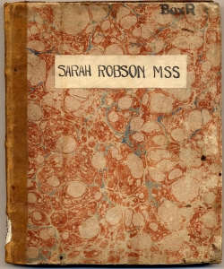 Cover, Sarah Robson’s commonplace book